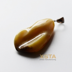 Chunky amber natural pendant